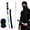 White, variant on Master Ninja LED Prop Toy Sword 2 PCS Set and Black Ninja Hat with Glowing and Role-playing Sound Effects Perfect for Halloween Cosplay Birthday Gift (Master Black sword, Ninja Hat)