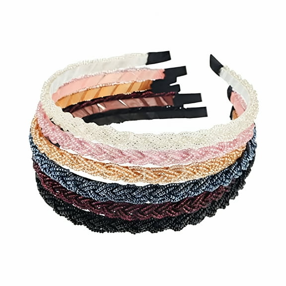 RAGUPEL Hair Set for Women Rubber Bands for Hair Colorful Pieces Beaded Hair Headband Headband Multiple Color Simple Hairstyles for Short Hair Women
