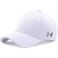 thumbnail image 1 of Gorra Under Armour con ala curva, ajuste elástico, color blanco grafito, talla L, XL, 1 of 1