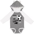 thumbnail image 3 of Inktastic Little Sister and Biggest Fan Soccer Player Girls Long Sleeve Baby Bodysuit, 3 of 5