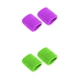 thumbnail image 1 of 2 pares de muñequeras deportivas, muñequeras de algodón suave y elásticas que absorben el sudor. Verde púrpura, 1 of 9