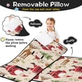 thumbnail image 3 of Beige Christmas Santa and Animal Pattern Toddler Nap Mats for Kids Preschool,50"x20" Sleeping Mat Bag or Kids,Toddler Sleeping Bag,Toddler Nap Mat or Daycare, 3 of 6