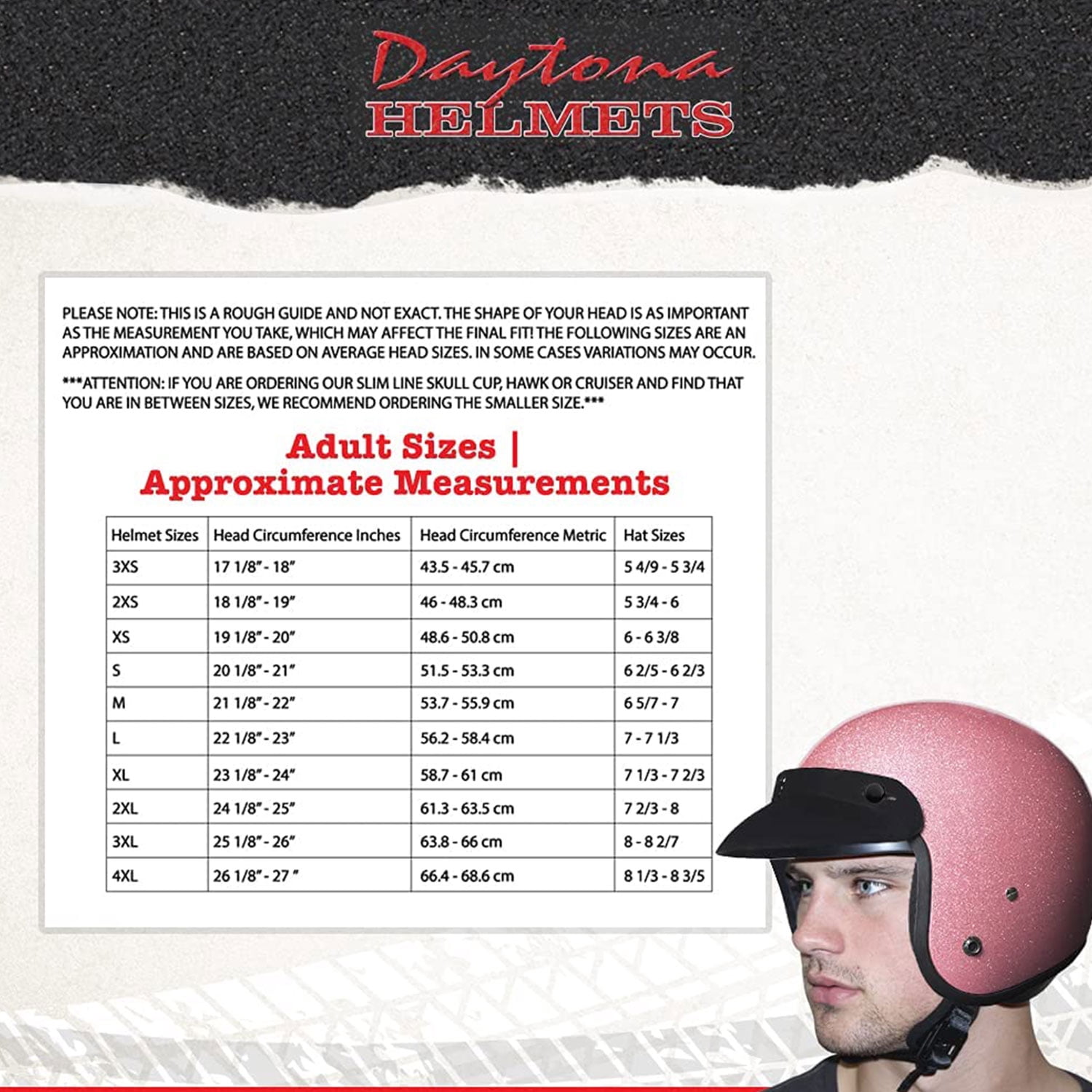 Daytona Helmets Motorcycle 3/4 Shell Helmet, Medium, Pink