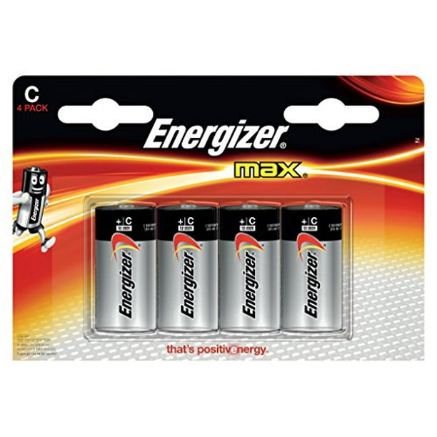 Energizer Max Alkaline C Battery, 4Count (Pack of 2)