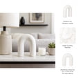 thumbnail image 6 of Marble Rounded Horseshoe for Home or Office Decor - Accent Display for Bathroom, Living Room, and Shelf Styling - Curved Figurine Sculpture Ornament for Coffee Table Decor or Bedroom - 6", White, 6 of 15