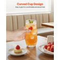 thumbnail image 5 of 16 Piece Crystal Glassware Set 8 Highball 18.26 Oz and 8 Cocktail 11.5 Oz for Beer Juice Wine Smoothie Soda, 5 of 6