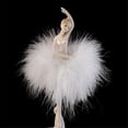 thumbnail image 4 of Feather Skirt Rotating Music Box Figurine, Manual Control Dancing Girl Musical Box for Girls, White-week, 4 of 4