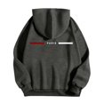 thumbnail image 4 of MHFRRA Sudadera con Capucha con Estampado de Letras para Un Uso Diario Cómodo, Ideal para Salidas Informales y Capas Elegantes Gris, 4 of 5