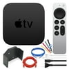 Apple TV HD 32GB Media Streamer (2nd Generation) (MHY93LL/A) (2021) Bundle with Wall Mount + Ethernet Cable + HDMI Cable + (6) Cable Ties