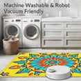 thumbnail image 5 of ODIKA 8'x10' Machine Washable Non-Slip Area Rug, Starburst Fluffy Accent High Traffic Rug with Pad, Yellow, 526599, 5 of 8