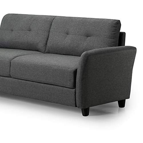 Zinus Ricardo Sofa Couch Tufted Cushions Easy Tool Free Assembly Dark Grey Com Zinus Ricardo Sofa Couch Tufted, Ready To Assemble Sleeper Sofa
