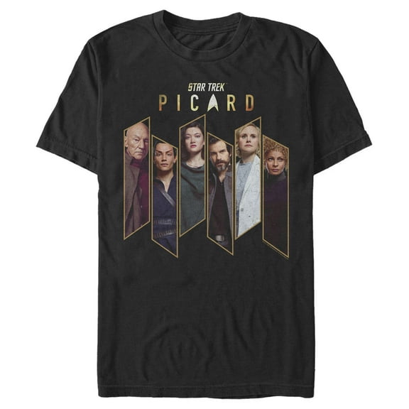 Men's Star Trek: Picard Crew Panels Graphic Tee Black Large
