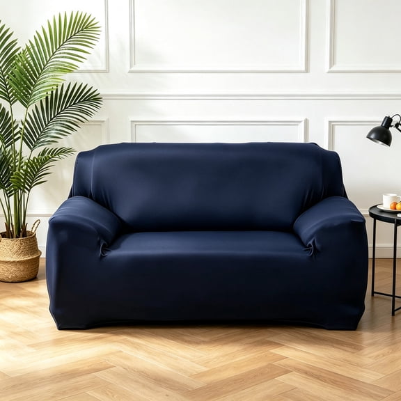 Couch Cover, Stretch Sofa Slipcovers, Soft Milk‑Silky Non‑Slip Furniture Protector Covers for Living Room, Machine Washable, 2-Seat