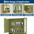 thumbnail image 5 of 22.2 Inch Wall Mounted Bathroom Medicine Cabinet with Mirror, Green Bathroom Storage Cabinet with Adjustable Shelf, Space-Saving Over Toilet Organizer for Bathroom, Kitchen, 5 of 7