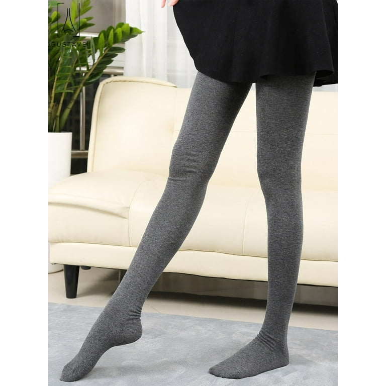 Gustave 2 Paris Women Girl Extra Long Fashion Thigh High Socks over the Knee  High Boot Stockings Leg Warmers Lady Party Dress Gray, 2 Pair 