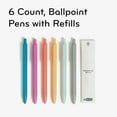thumbnail image 4 of U Brands U-Eco Ballpoint Pens, 6 Count + 6 Ink Pen Refills, Sunset Speckle, Medium (0.7mm) Point, Black Ink, 4 of 9