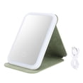 thumbnail image 2 of Foldable Makeup Mirror with LED Lights, Stepless Dimming Portable Mirror for Makeup with Brightness and Color Temperature Adjustable, Triangle Support for Stability, 2 of 7