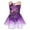 Purple, variant on IBTOM CASTLE Sleeveless Sequin Flower Mesh Ballet Leotards Dress (Girl's 9-10 Years)