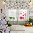 thumbnail image 5 of Farmhouse Dandelion Curtain Valances for Windows, Kitchen Valance Window Treatments Panel 2 Pack, Spring Modern Country Flower Black Beige Rod Pocket Short Curtains for Bathroom Bedroom 42 x 12 Inch, 5 of 8