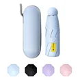 thumbnail image 1 of Viess Paraguas Sombrilla Mini De Bolsillo , Plegable Anti-uv , Ligera Y Compacta Apta Para Sol Y Lluvia, Ideal Para Mujeres, Hombres, Plegable Con 8 Varillas, Azul Claro, 1 of 8