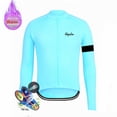 thumbnail image 3 of Conjunto de maillot de ciclismo Raplia Pro Team para hombre, manga larga, térmico, polar, para bicicleta de montaña y carretera, 3 of 5