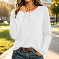thumbnail image 2 of GUACER Henley Tops for Women Long Sleeve Lightweight Knit Shirts Crewneck Button Pullover Fall Casual Basics, 2 of 8