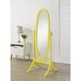 thumbnail image 4 of Roundhill Furniture Traditional Queen Anna Style Wood Floor Cheval Mirror, Yellow Finish, 4 of 5