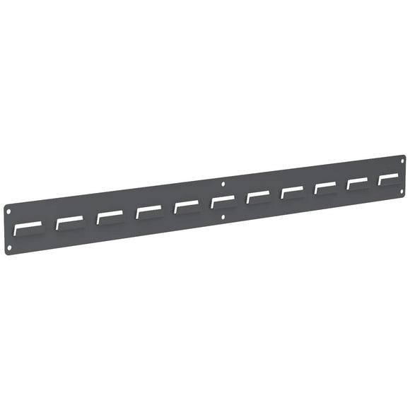 Akro-Mils 30632 Support Mural Robuste pour Garage Rail en Acier à Persiennes Système d'Organisation Mural pour AkroBins, 32 Pouces L x 3 Pouces H, Lot de 2, Gris