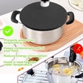 thumbnail image 3 of Tapa para cocinar al vacío y al vacío Cocina al vacío y al vacío con capacidad para hasta 10.5" Pot, previene la evaporación del agua y retiene el sabor para Stock gris, 3 of 5