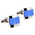 thumbnail image 3 of Coofit Square Beautiful Stone Cuff Link Men's Cufflinks Gift Boxed, 3 of 9