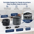 thumbnail image 6 of CHEFSPOT 37 oz Electric Lunch Box, 80W Portable Food Warmer with Bag and Utensils, 6 of 9