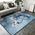 thumbnail image 3 of Area Rugs For Living Room Decor - Winter Snowflake Cute Husky Soft Anti Slip Throw Washable Rugs 5x7 For Bedroom, Indoor Carpet For Bedroom Living Room 80x58In, 3 of 7