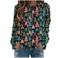 thumbnail image 2 of Amidoa Plus Size Womens Sweatshirt Boat Neck Green Ugly Christmas Sweatshirts Graphic Shirts Women's Shirts L, 2 of 7