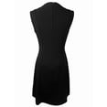 thumbnail image 2 of Women'S Formal Work Mini Dress Casual Summer Sleeveless Elegant Button Bussiness Office Outfits Black XXL, 2 of 6