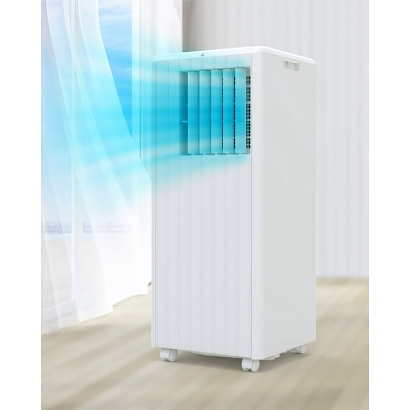 Aire acondicionado portátil DEXSO de 8000 BTU, aire acondicionado para habitaciones de hasta 350 pies cuadrados. Ft, deshumidificador incorporado, ventilador y modo de suspensión, incluye control remo