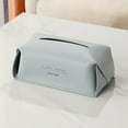 thumbnail image 3 of Hanging Tissue Box Foldable Tissue Large Capacity Holder PU Leather Tissue Paper Box Cover Tissue Case Holder with Detachable Handle for Car Home Office Decor 1Pcs, 3 of 6