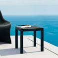 thumbnail image 3 of Compamia Ocean Square Resin Patio Side Table in Black, 3 of 4