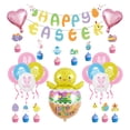 thumbnail image 2 of 1 Ballon Réutilisable Ballon de Pâques Joyeux Ballon Œuf de Pâques Ballon en Polyester Film Ballon Adapté pour Fêtes d'Anniversaire à Thème de Pâques Décoration Intérieure et Extérieure, 2 of 6