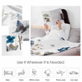 thumbnail image 4 of Fleece Blanket Spring Blue Flowers Butterflies Blankets, Soft Cozy Warm Flannel Throw Blanket, Watercolor Floral Art Blanket for Bed Couch Sofa,40x50In, 4 of 9