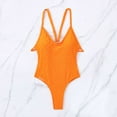 thumbnail image 5 of Ramiter One Piece Swimsuit Women's One-Piece Swimsuit for Women Vintage Swimwear Monokini Crisscross Back Swimsuits Modest Bathing Suits M,Orange, 5 of 5