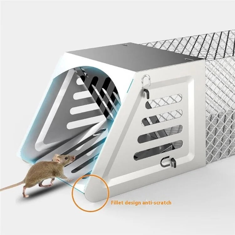 TOPCHANCES 10" Humane Live Animal Trap, 2 Pack Catch Release Rodent Cage Trap for Little Small Live Rodent Control