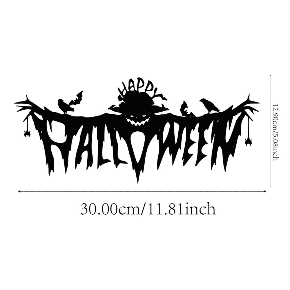 Iron Gothic Halloween Wall Art Macabre Decor for Living Room Bedroom Haunted House Gift