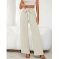 thumbnail image 2 of a.Jesdani Women's Wide Leg Lounge Pants High Waisted Elastic Tie Knot Loose Trousers with Pockets S-XXL, 2 of 6