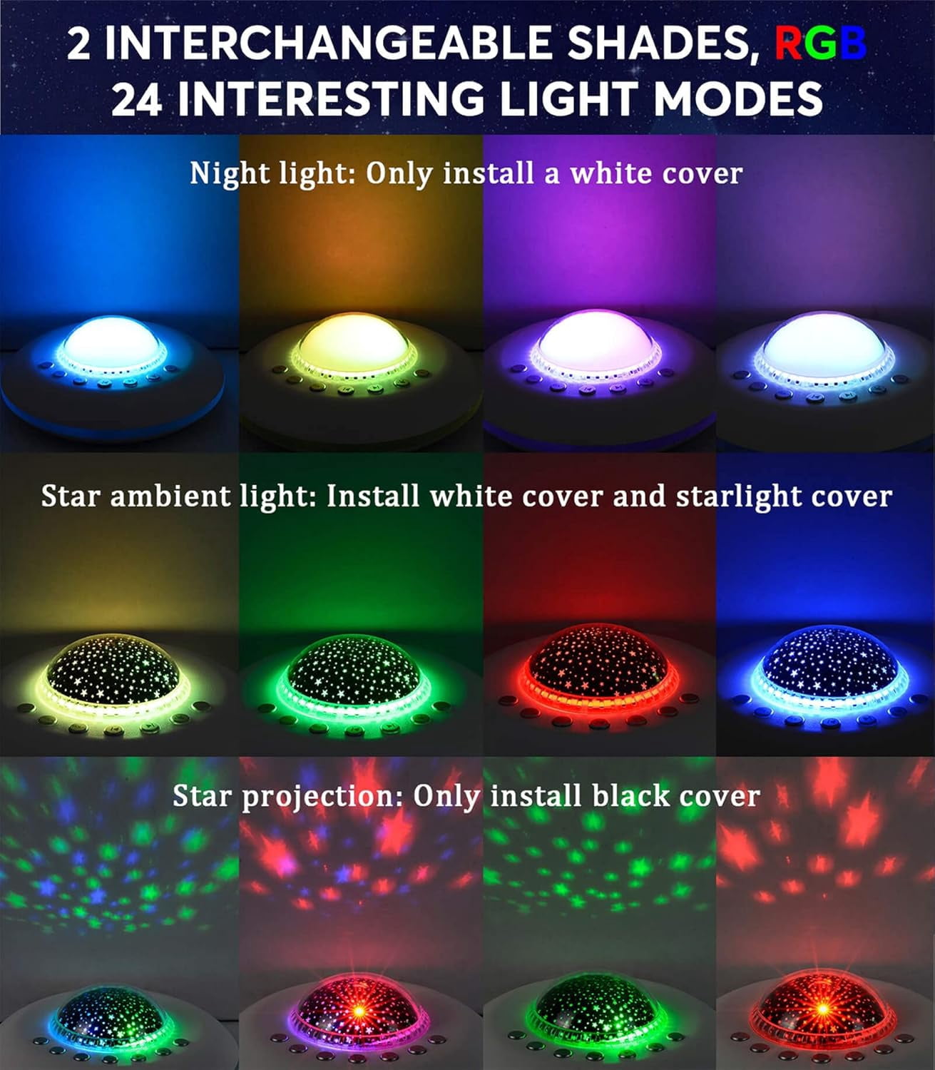 White Noise Machine for Kids, Sound Machine Baby with 7 Starry Ambient Night Light, 28 Soothing Sounds Sleep Noise Machine Maker Ideal Gifts for Kids Adults Bedside Travel Nursery
