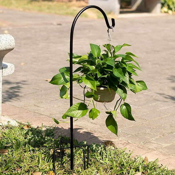 Stable Outdoor s Hook Heavy Iron Lawn Stake Hanger for Bird Feeder 