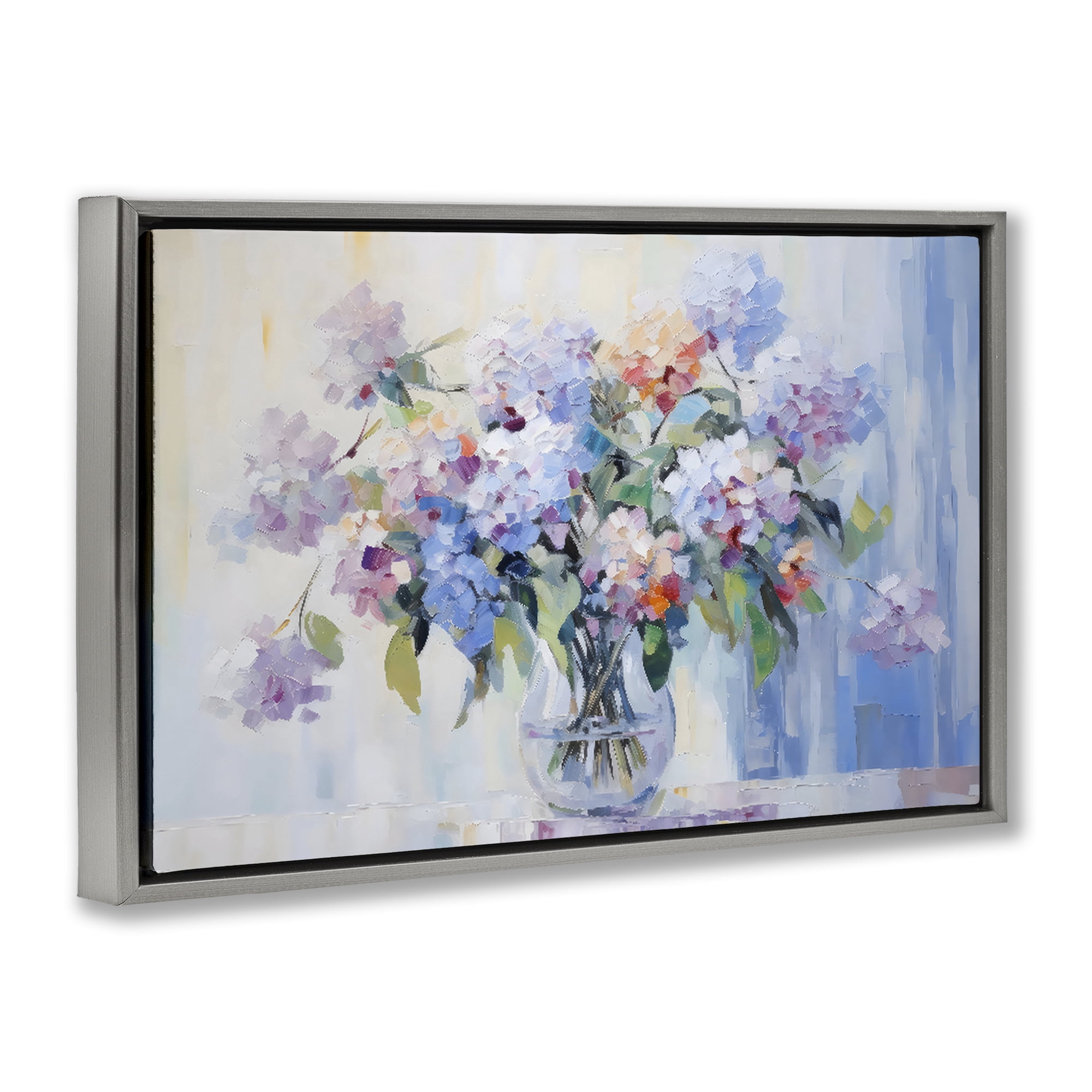 Stupell Industries In Full Bloom Bouquet Gray Framed Floater Canvas Wall Art, design by Creative Studio