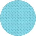 thumbnail image 1 of Ahgly Tapis Rond Lavable en Machine Intérieur Transitionnel Turquoise Bleu Vif, 5 Pieds Rond, 1 of 7
