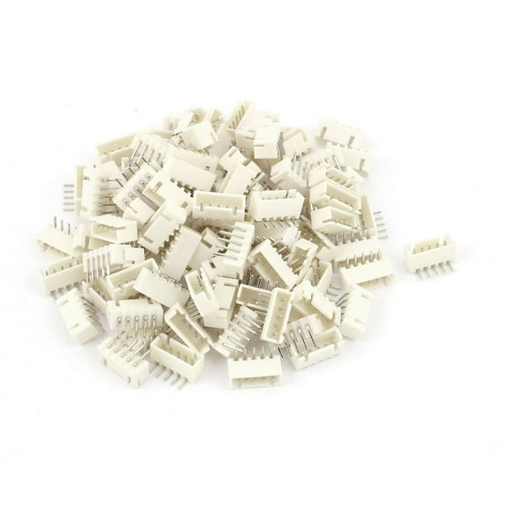100Pcs 2.54mm Pitch Right Angle 5 Pins XH Header Socket Male JST Connector