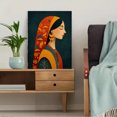 thumbnail image 5 of South Asian Indian Woman Canvas Print, Ethnic Portrait Art, Traditional Cultural Living Room Wall Decor, 5 of 8