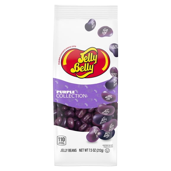 Jelly Belly Purple Color Collection Assorted Jelly Beans – 7.5 oz Bag - Genuine, Official, Straight from the Source - Graduation Colors